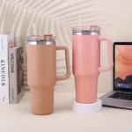 900ML Steel Tumbler with Handle and Straw