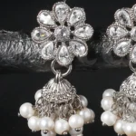 Atiqa Earrings - Silver White - Image 2