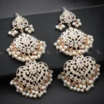Keerthi's Earrings - Golden Pearl